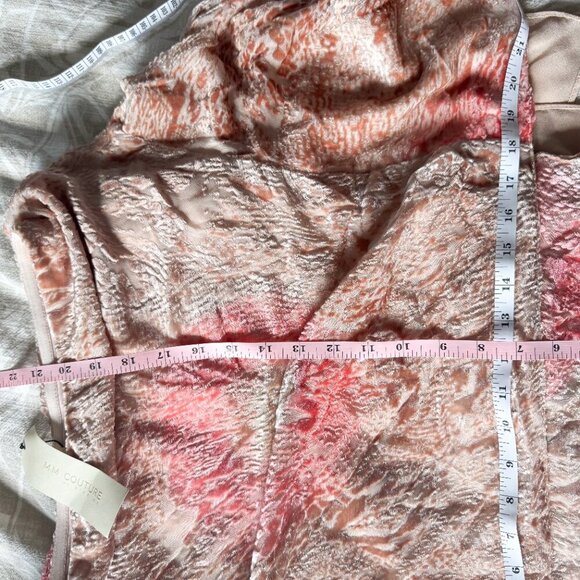 MM Couture Off‑the‑Shoulder Silk‑Blend Top Apricot Lane Size L NWT - Picture 8 of 8